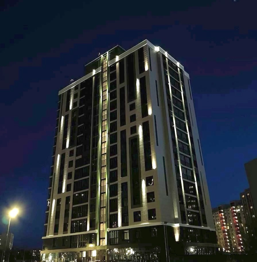 На строительной площадке дома «Азбука» завершены работы по фасаду